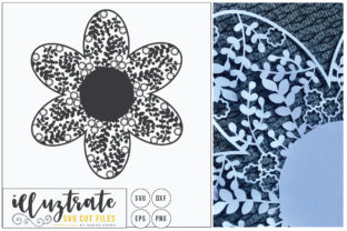 Blank Monogram Flower: Delicate Floral SVG
