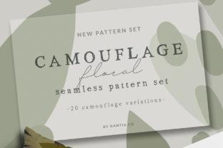 Camouflage Floral Pattern Set: 20 Seamless Vector Designs