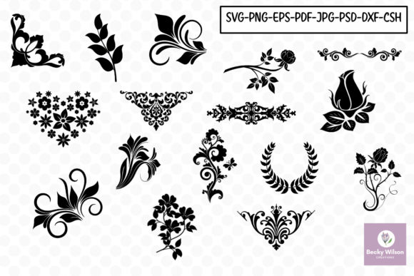 Floral Shapes and Templates for Creative Projects