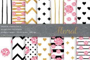 Gold Black Floral Digital Papers: Strategic Assets for Elegant Design and Branding