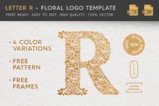 Letter R - Floral Logo Template: A Versatile Design Asset for Organic Branding