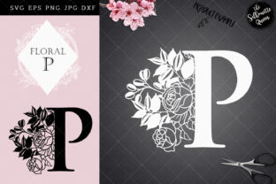P - Floral Letter Design: Versatile Vector Art