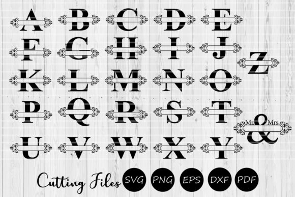 Split Letters Vintage Floral Monogram Al Design Guide